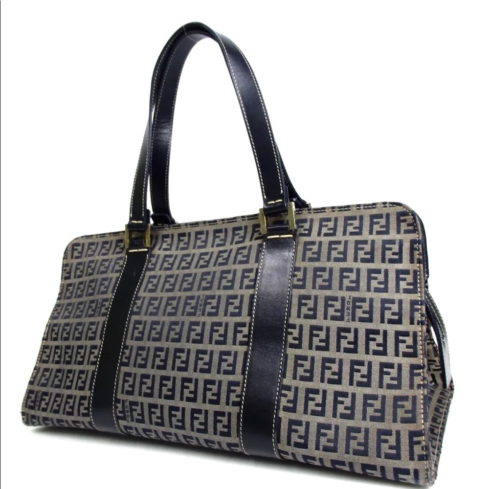 Auth FENDI Zuccino Canvas Handbag - Picture 2 of 7
